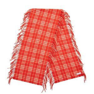 Burberry Cashmere Vintage Check Happy Fringe Scarf